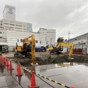 住宅棟新築工事 一次掘削状況